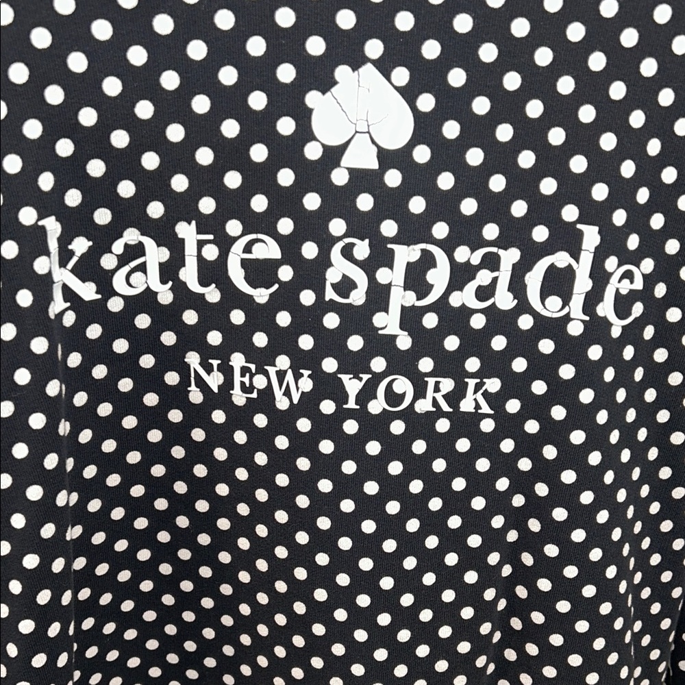 Kate Spade Black and White Polka Dot Sweatshirt - Picture 3 of 8